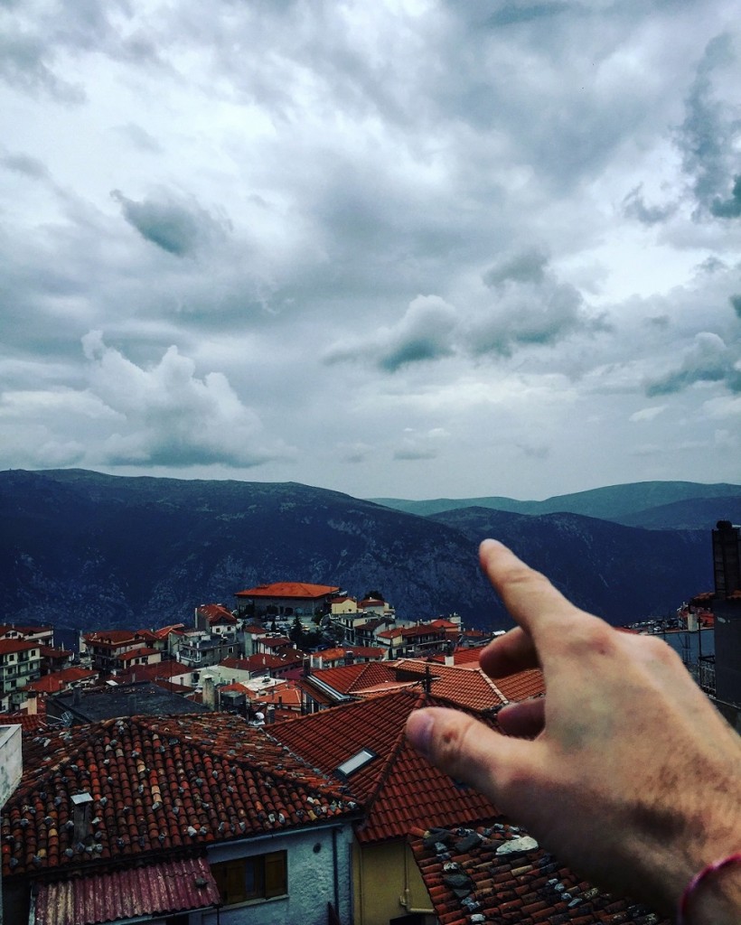 Panoramic view over the lively village of Arachova