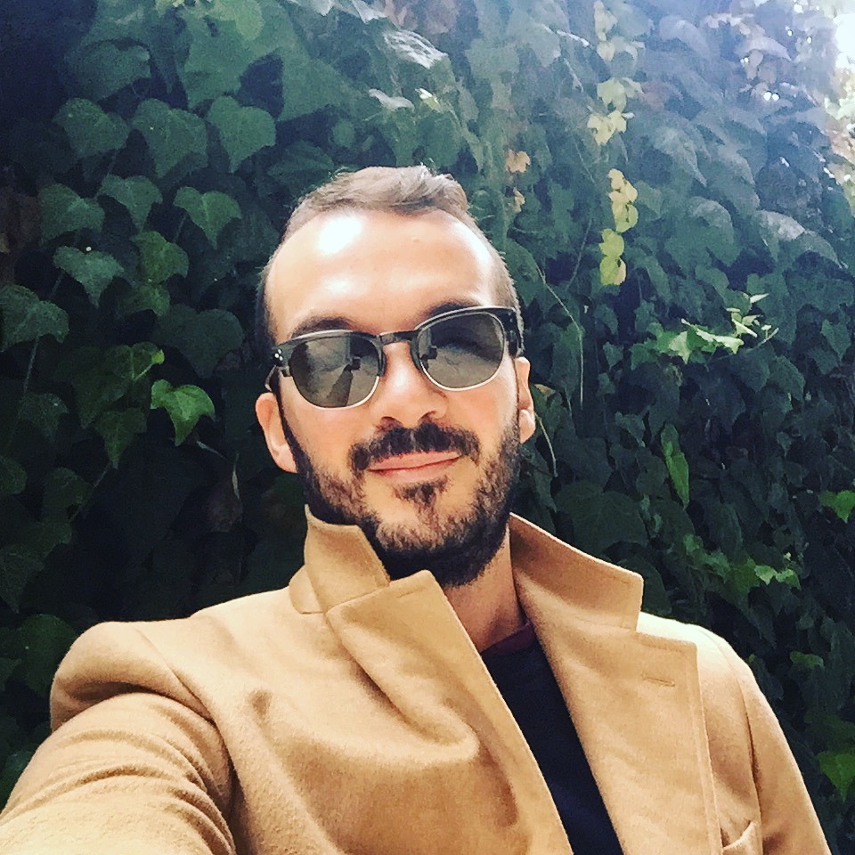 Real camel-hair jacket by PRADA. Sunglasses by HALLY & SON (Bairamoglou)