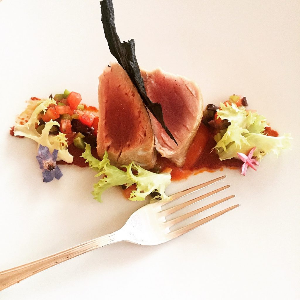 Dinner at Monzu restaurant inside the Punta Tragara luxury hotel