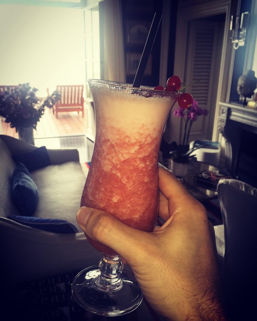 A mixed-fruits juice at the JK Place or...